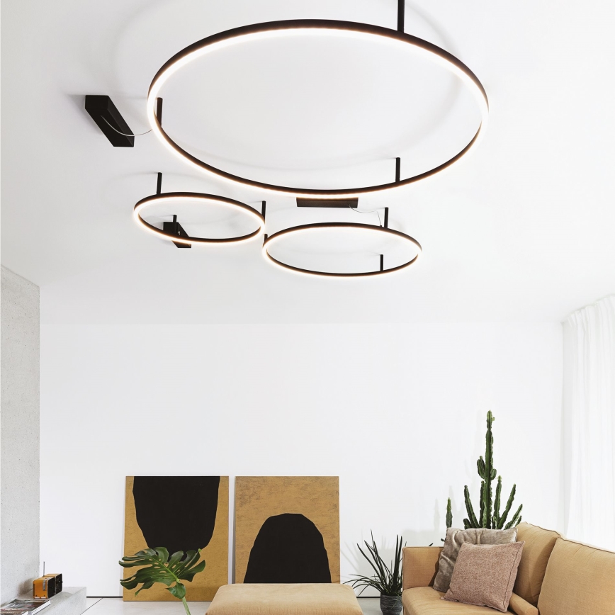 Ideal Lux - LED Plafon ORACLE SLIM LED/29W/230V 2700K śr. 50 cm czarny