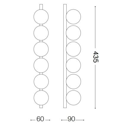 Ideal Lux - LED Plafon PING PONG 6xLED/3W/230V CRI 90 czarny