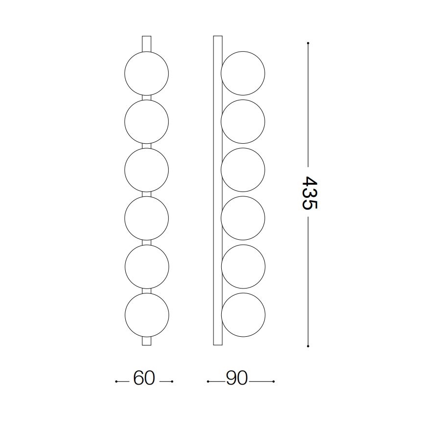 Ideal Lux - LED Plafon PING PONG 6xLED/3W/230V CRI 90 mosiądz