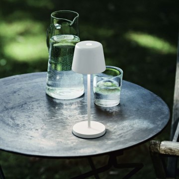 Ideal Lux - LED regulowana dotykowa lampa stołowa zewnętrzna CUTE LED/2,5W/3,7V 3000 mAh USB 2200-2700K IP65 biała