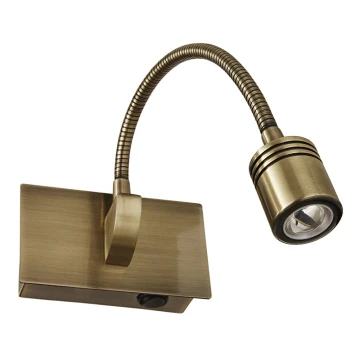 Ideal Lux - LED regulowana lampa ścienna DYNAMO LED/3,5W/230V CRI 90 brązowa