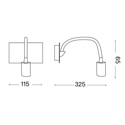 Ideal Lux - LED regulowana lampa ścienna DYNAMO LED/3,5W/230V CRI 90 brązowa