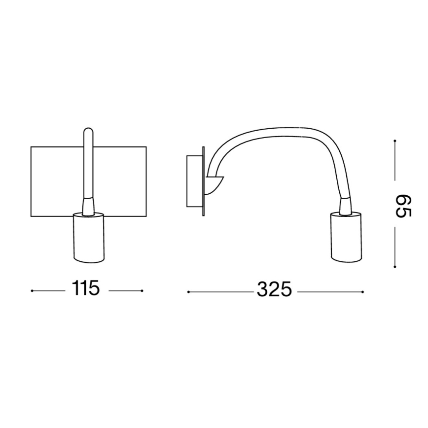 Ideal Lux - LED regulowana lampa ścienna DYNAMO LED/3,5W/230V CRI 90 brązowa
