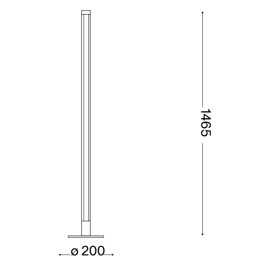 Ideal Lux - LED ściemnialna lampa stojąca YOKO LED/16W/230V CRI 90 biała