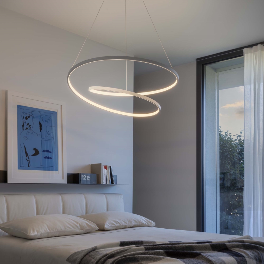 Ideal Lux - LED ściemnialny żyrandol na linkach OZ LED/55W/230V śr. 80 cm CRI 90 biały