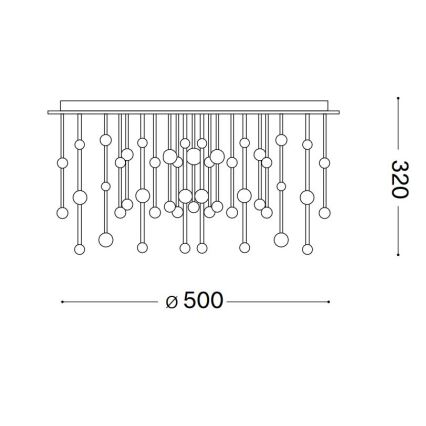 Ideal Lux - LED Ściemnialny żyrandol natynkowy ARMONY LED/48W/230V CRI 90 śr. 50 cm biały