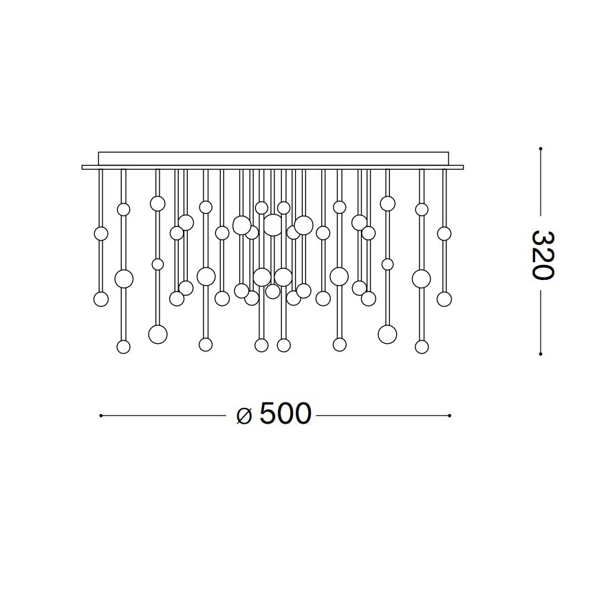 Ideal Lux - LED Ściemnialny żyrandol natynkowy ARMONY LED/48W/230V CRI 90 śr. 50 cm biały