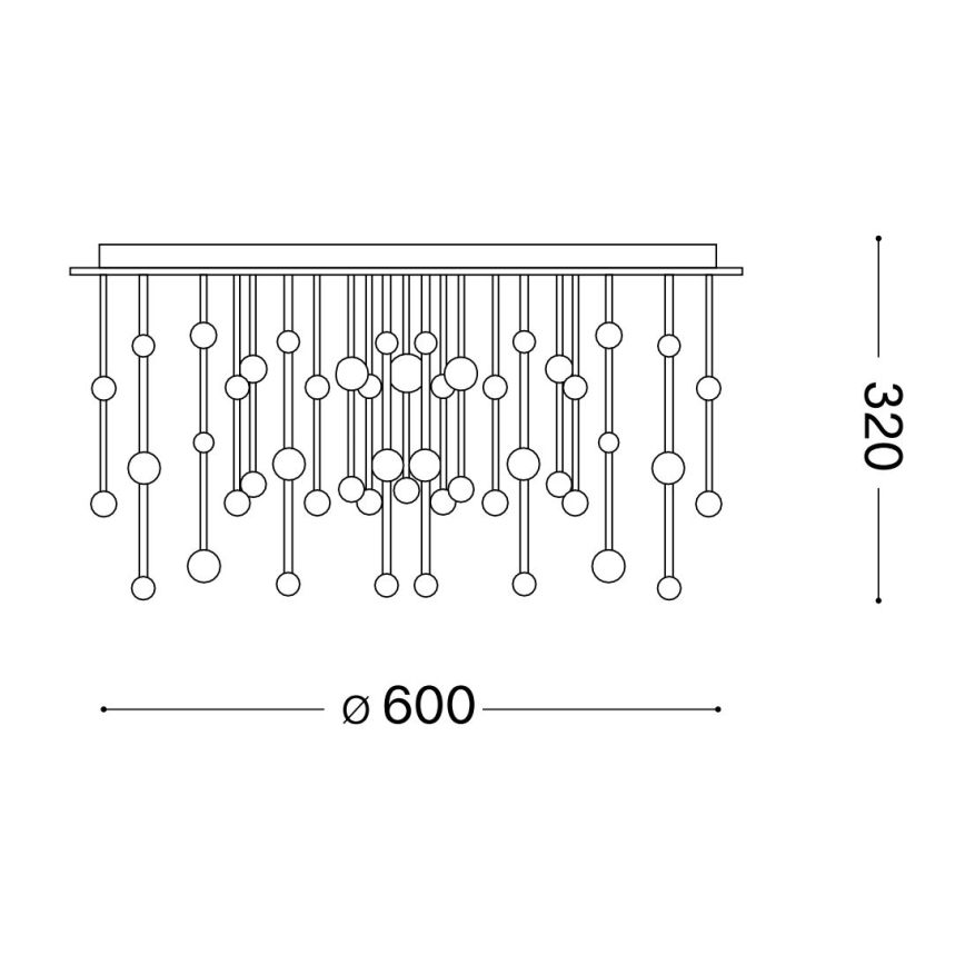 Ideal Lux - LED Ściemnialny żyrandol natynkowy ARMONY LED/56W/230V CRI 90 śr. 60 cm biały