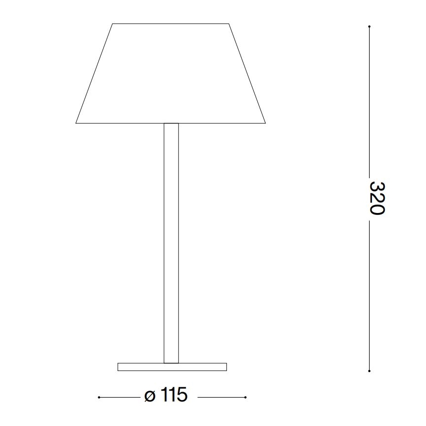 Ideal Lux - LED Ściemnialna dotykowa zewnętrzny lampa PURE LED/1,5W/3,7V 2200 mAh CRI 90 IP54 brązowy