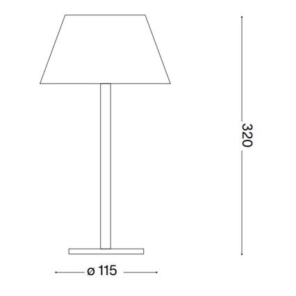 Ideal Lux - LED Ściemnialna dotykowa zewnętrzny lampa PURE LED/1,5W/3,7V CRI 90 IP54 czarny