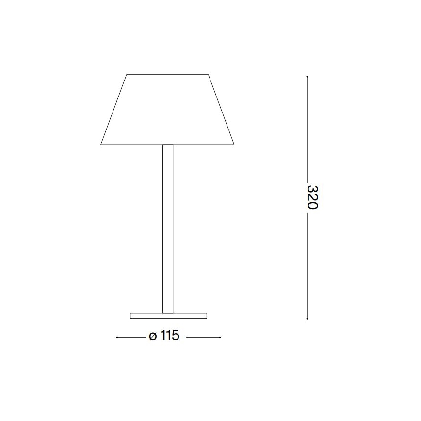 Ideal Lux - LED Ściemnialna dotykowa zewnętrzny lampa PURE LED/1,5W/3,7V CRI 90 IP54 czarny
