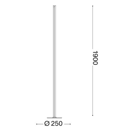 Ideal Lux - LED Ściemniana lampa stojąca DORICA LED/50W/230V CRI 90 szara