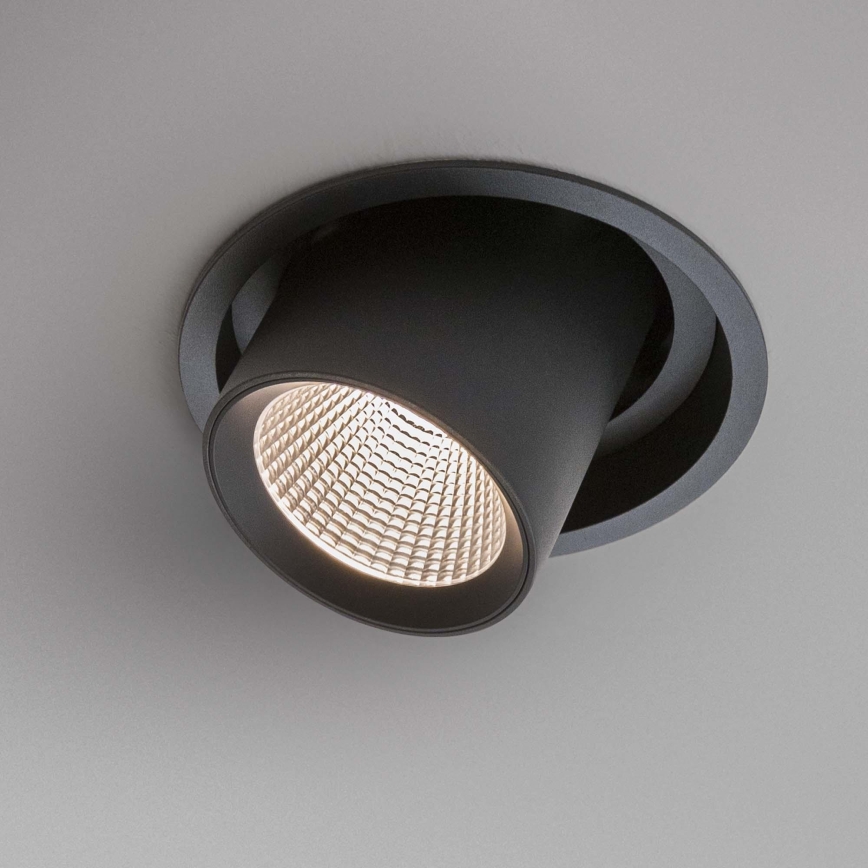 Ideal Lux - Wpuszczana oprawa punktowa LED NOVA, 12W/230V, 3000K, CRI 90, śr. 10 cm, czarna