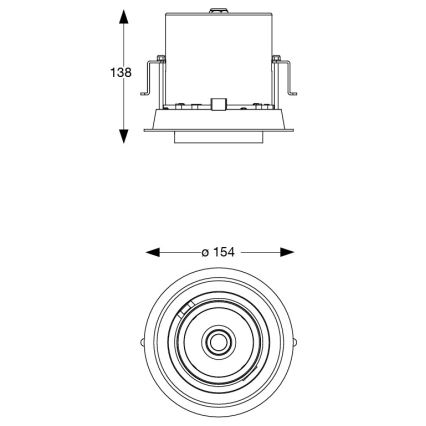 Ideal Lux - LED oprawa punktowa wpuszczana NOVA LED/20W/230V 3000K CRI 90 śr. 15,4 cm biała