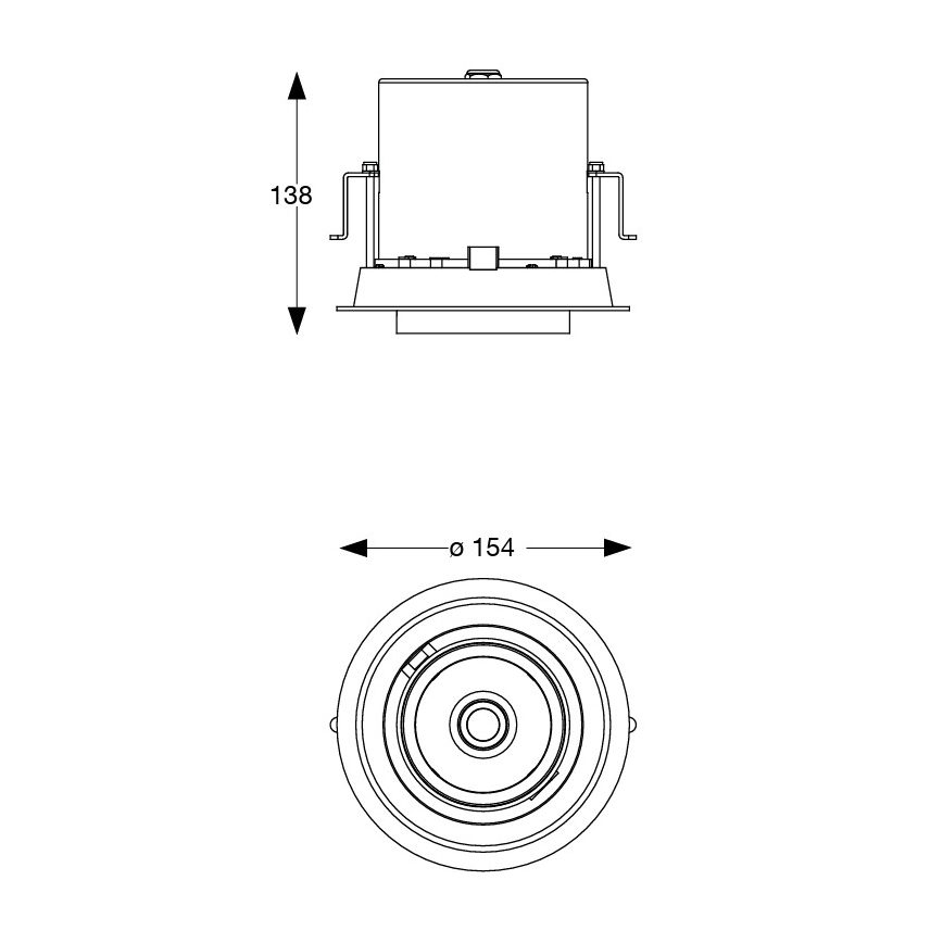 Ideal Lux - LED wpuszczana oprawa punktowa NOVA LED/20W/230V 4000K CRI 90 śr. 15,4 cm biała