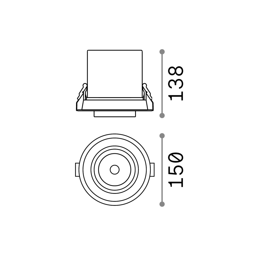 Ideal Lux - wpuszczana oprawa punktowa NOVA LED/30W/230V CRI 90 śr. 13,8 cm biała