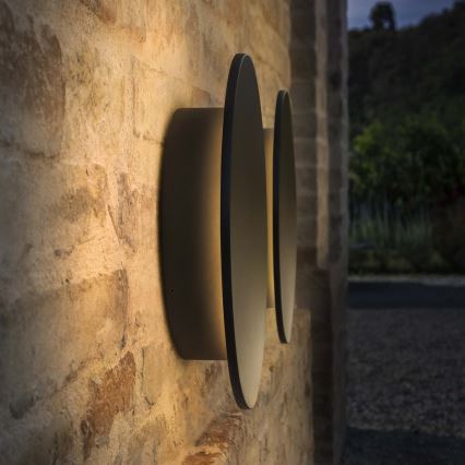 Ideal Lux - LED zewnętrzny kinkiet PUNTO LED/16W/230V CRI 90 Ø 30 cm IP54 czarny