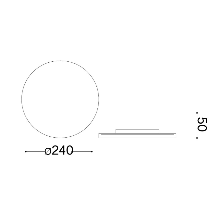 Ideal Lux - Kinkiet zewnętrzny LED PUNTO LED/12W/230V CRI 90 średnica 24 cm IP54 czarny