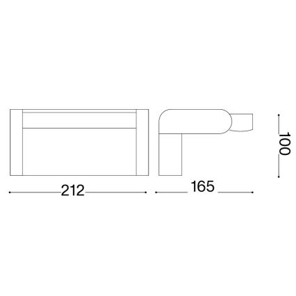 Ideal Lux - Zewnętrzny kinkiet LED z czujnikiem SWIPE LED/21W/230V CRI 90 IP54 biały