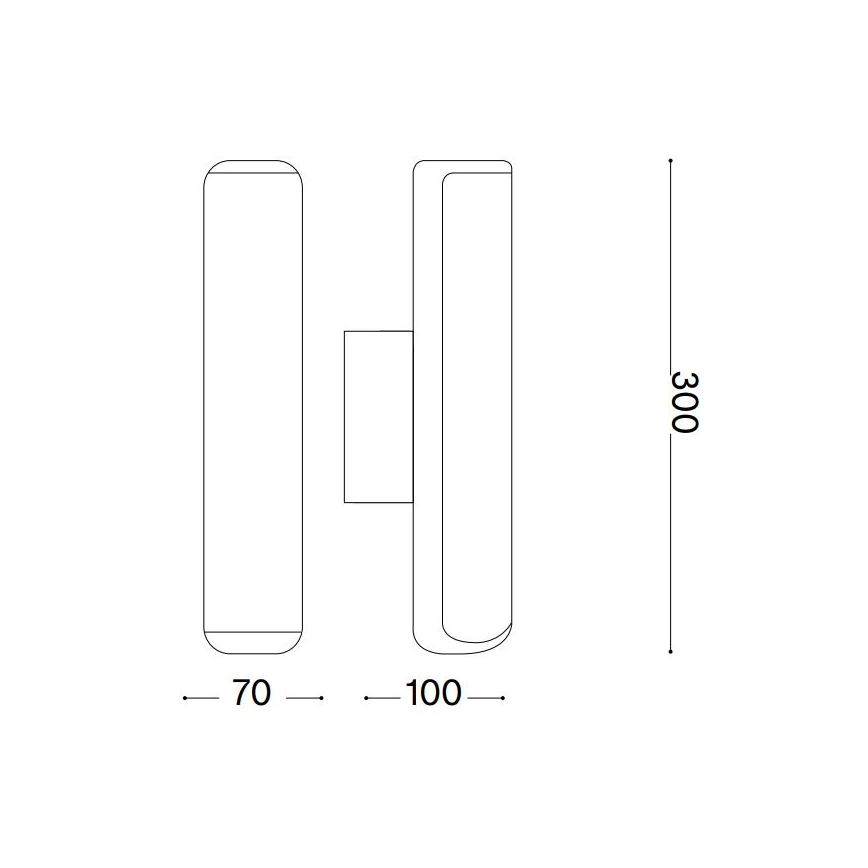 Ideal Lux - LED Kinkiet zewnętrzny ETERE LED/9,5W/230V 3000K CRI 90 IP44 antracyt