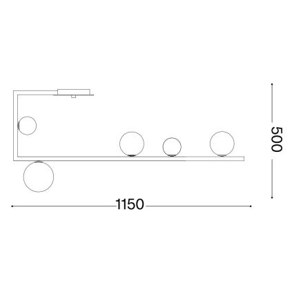 Ideal Lux - LED Żyrandol BIRDS 5xG9/3W/230V czarny/złoty