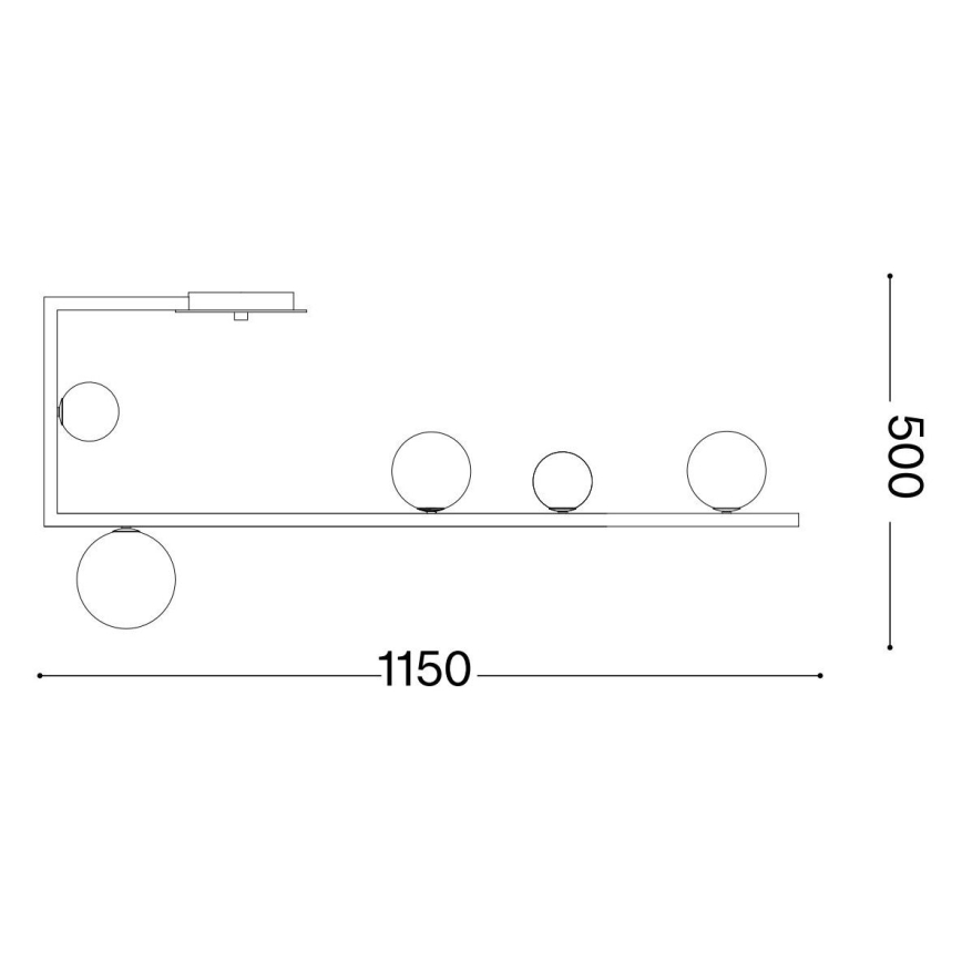 Ideal Lux - LED Żyrandol BIRDS 5xG9/3W/230V czarny/złoty