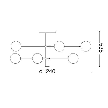 Ideal Lux - LED Żyrandol COSMOPOLITAN 10xG9/3W/230V śr. 124 cm czarny