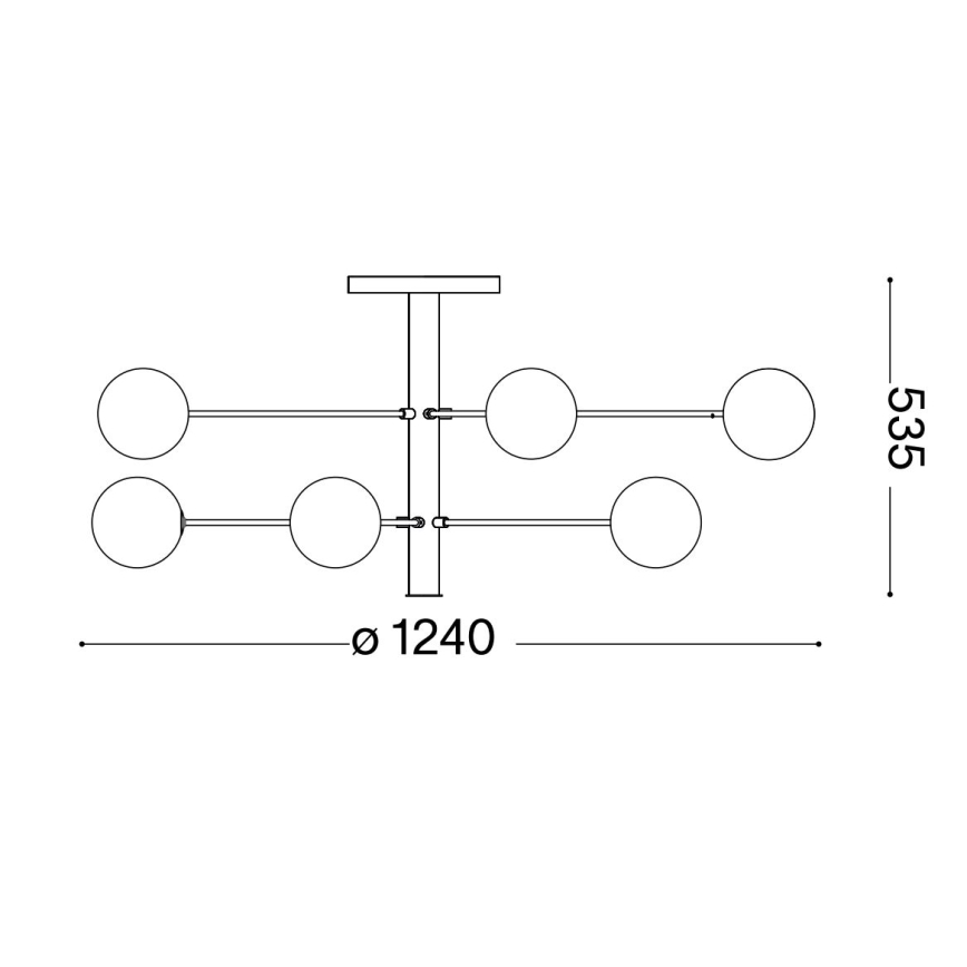 Ideal Lux - LED Żyrandol COSMOPOLITAN 10xG9/3W/230V śr. 124 cm czarny