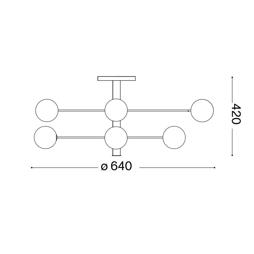 Ideal Lux - LED Żyrandol COSMOPOLITAN 8xG9/3W/230V śr. 64 cm czarny