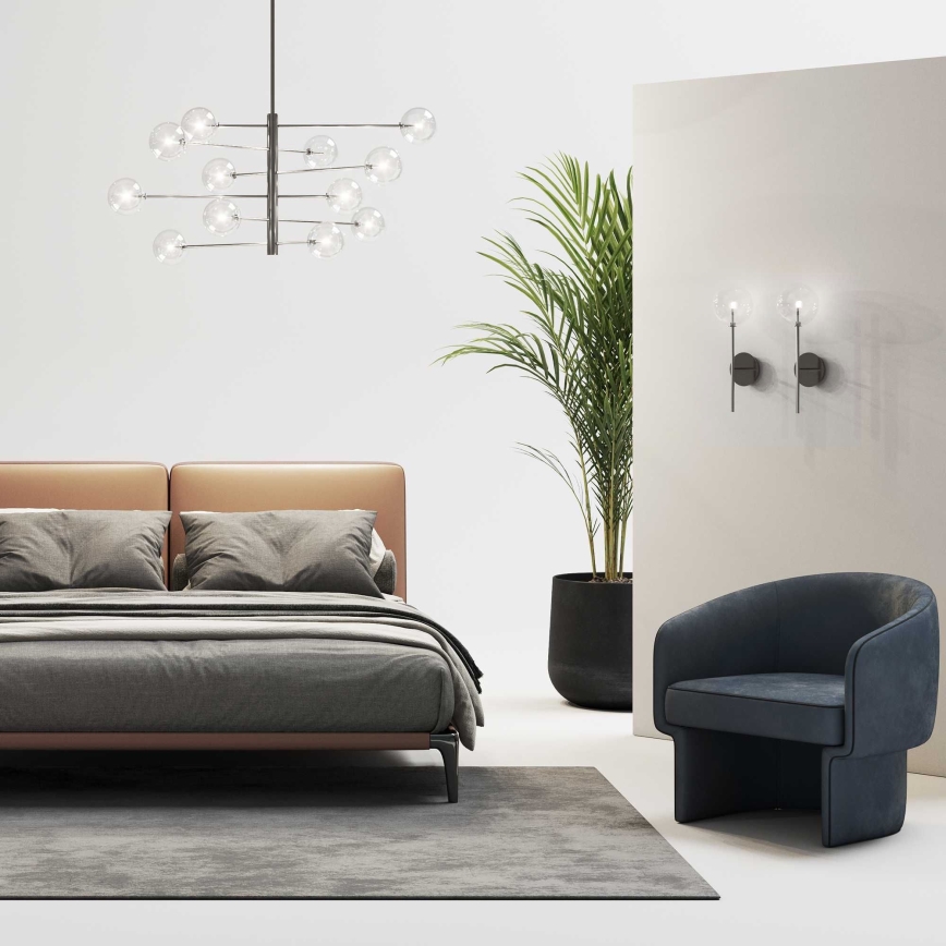 Ideal Lux - LED Żyrandol EQUINOXE 12xG4/2W/230V śr. 124 cm chrom błyszczący/przezroczysty