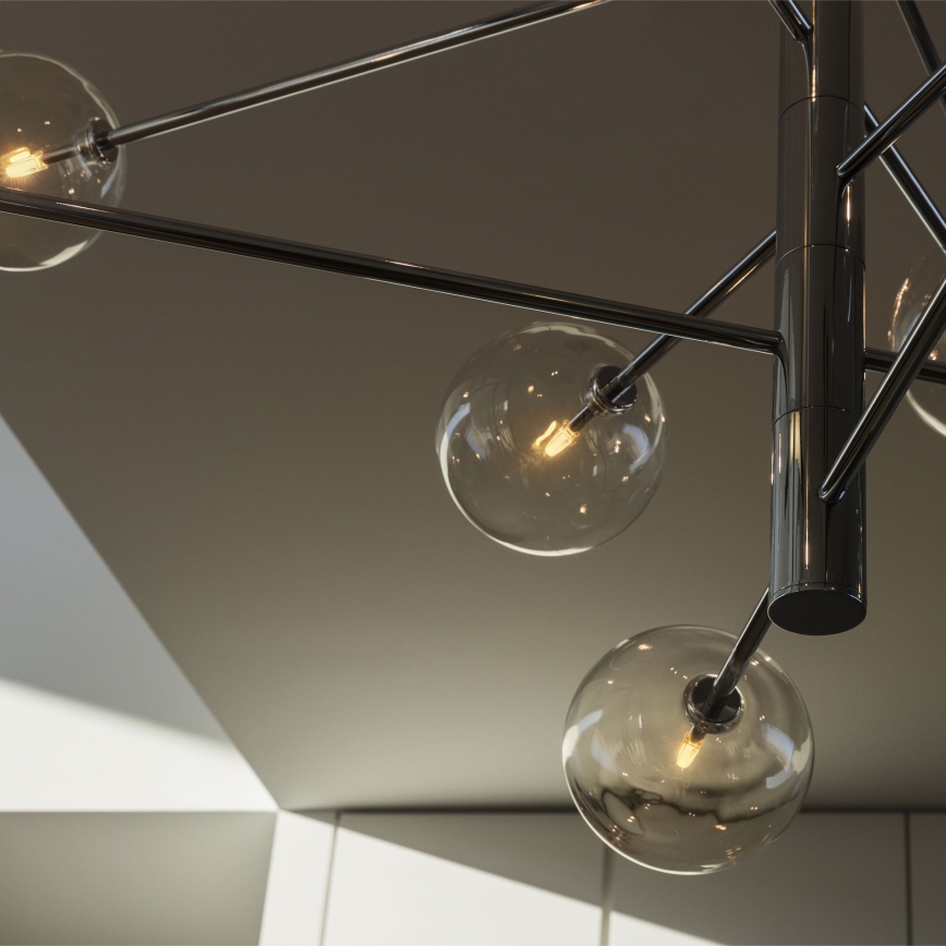 Ideal Lux - LED Żyrandol EQUINOXE 12xG4/2W/230V śr. 124 cm chrom błyszczący/przezroczysty
