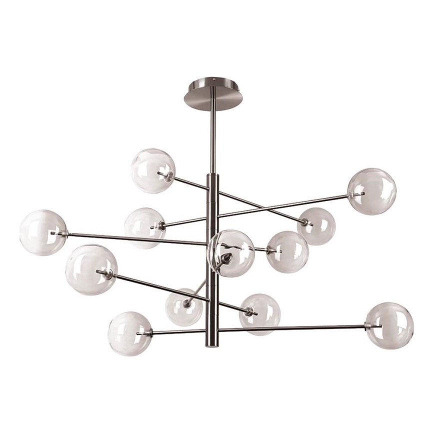 Ideal Lux - LED Żyrandol EQUINOXE 12xG4/2W/230V śr. 128,1 cm chrom błyszczący/przezroczysty