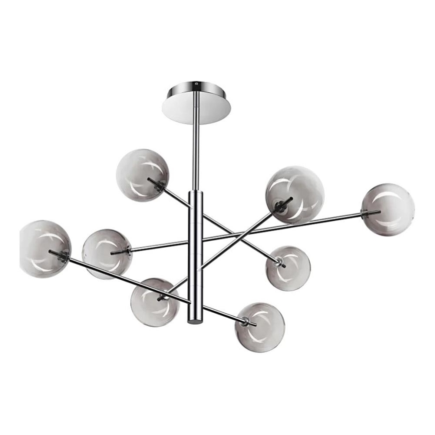 Ideal Lux - LED Żyrandol EQUINOXE 8xG4/2W/230V śr. 128 cm chrom błyszczący/dymny