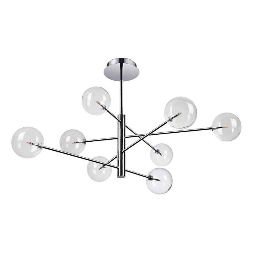 Ideal Lux - LED Żyrandol EQUINOXE 8xG4/2W/230V śr. 128 cm chrom błyszczący/przezroczysty