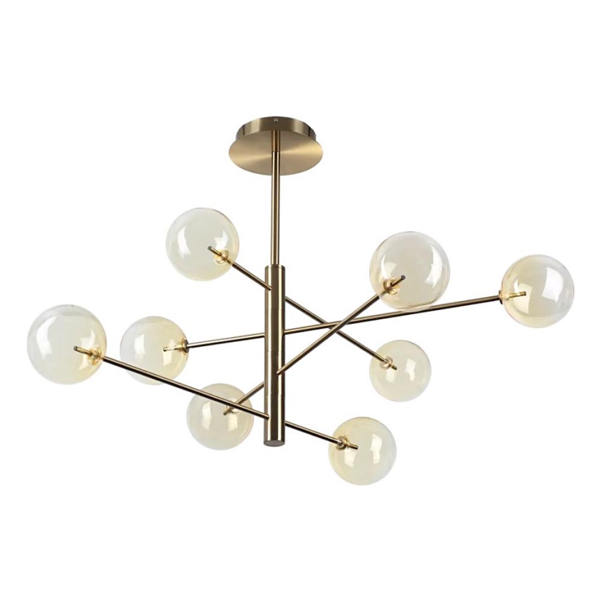 Ideal Lux - LED Żyrandol EQUINOXE 8xG4/2W/230V śr. 128 cm mosiądz/dymny