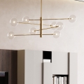 Ideal Lux - LED Żyrandol EQUINOXE 8xG4/2W/230V śr. 128 cm mosiądz/przezroczysty