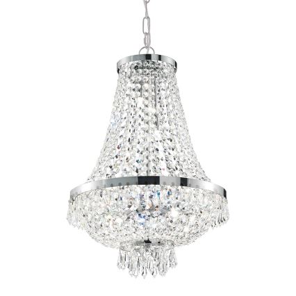 Ideal Lux - LED Żyrandol kryształowy na łańcuchu CAESAR 12xG9/3W/230V śr. 55 cm chrom błyszczący