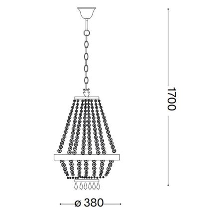 Ideal Lux - LED Żyrandol kryształowy na łańcuchu CAESAR 6xG9/3W/230V śr. 38 cm chrom błyszczący