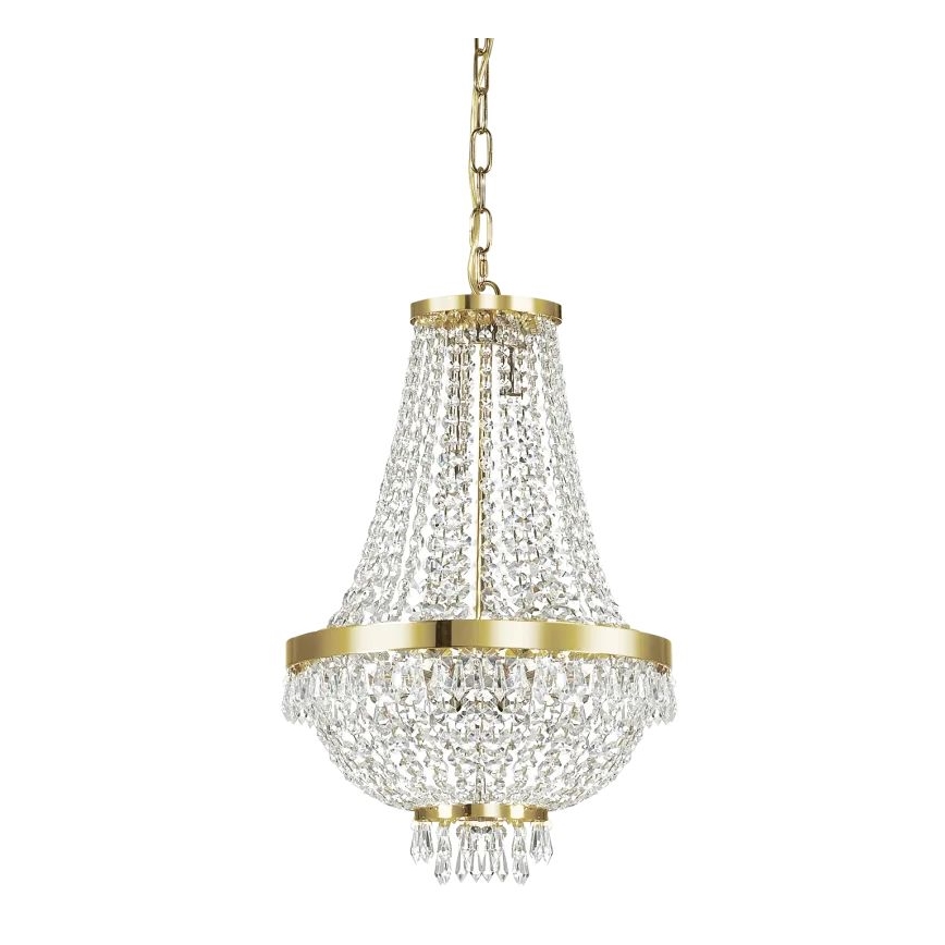 Ideal Lux - LED Żyrandol kryształowy na łańcuchu CAESAR 6xG9/3W/230V śr. 38 cm złoty