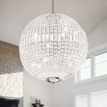Ideal Lux - LED Żyrandol kryształowy na łańcuchu LUXOR 12xG9/3W/230V śr. 60 cm przezroczysty