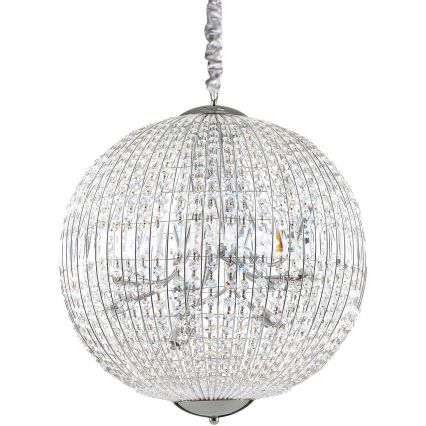 Ideal Lux - LED Żyrandol kryształowy na łańcuchu LUXOR 12xG9/3W/230V śr. 60 cm przezroczysty