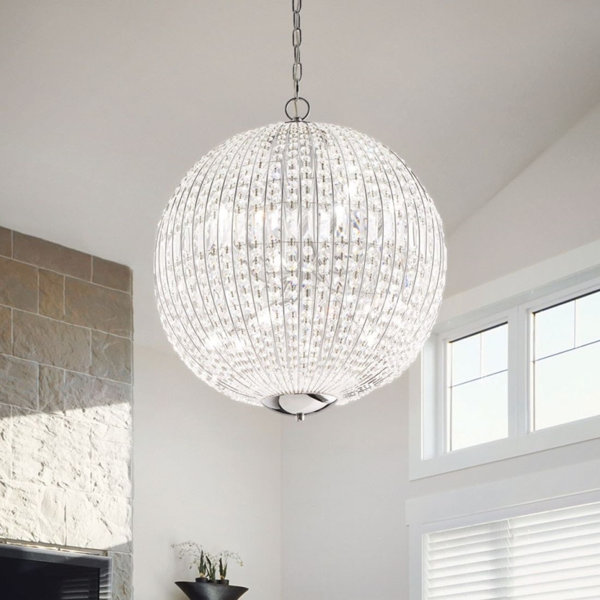 Ideal Lux - LED Żyrandol kryształowy na łańcuchu LUXOR 6xG9/3W/230V śr. 40 cm przezroczysty