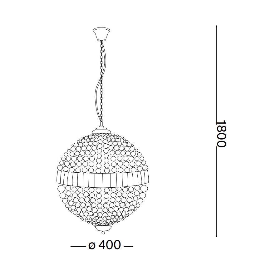 Ideal Lux - LED Żyrandol kryształowy na łańcuchu LUXOR 6xG9/3W/230V śr. 40 cm przezroczysty