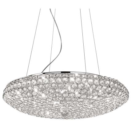 Ideal Lux - LED Żyrandol kryształowy na lince KING 12xG9/3W/230V śr. 65 cm chrom błyszczący