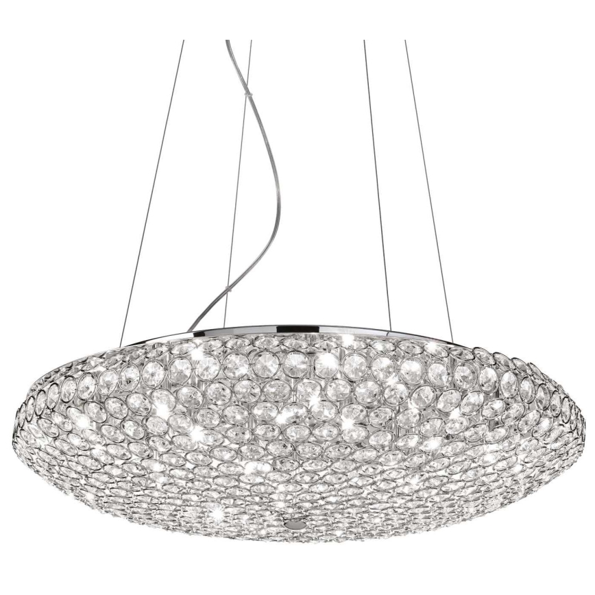 Ideal Lux - LED Żyrandol kryształowy na lince KING 12xG9/3W/230V śr. 65 cm chrom błyszczący