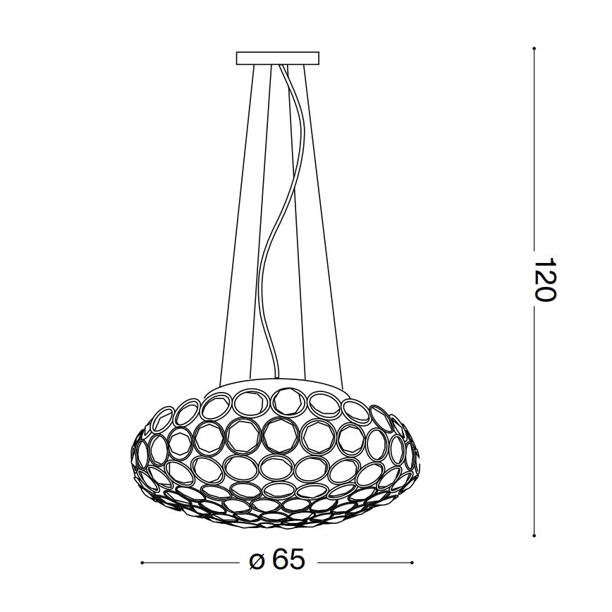 Ideal Lux - LED Żyrandol kryształowy na lince KING 12xG9/3W/230V śr. 65 cm złoty