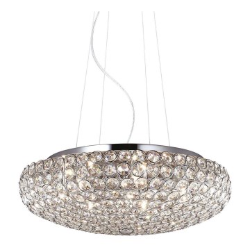 Ideal Lux - LED Żyrandol kryształowy na lince KING 7xG9/3W/230V śr. 46 cm chrom błyszczący