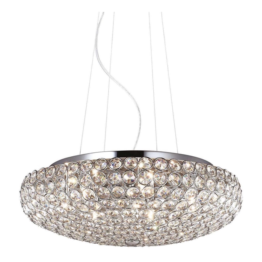 Ideal Lux - LED Żyrandol kryształowy na lince KING 7xG9/3W/230V śr. 46 cm chrom błyszczący