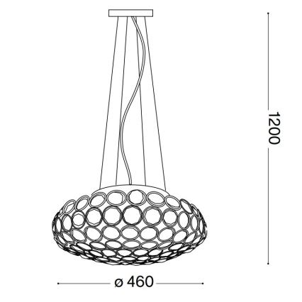 Ideal Lux - LED Żyrandol kryształowy na lince KING 7xG9/3W/230V śr. 46 cm chrom błyszczący