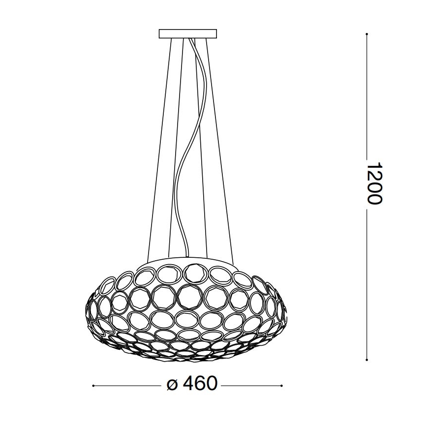 Ideal Lux - LED Żyrandol kryształowy na lince KING 7xG9/3W/230V śr. 46 cm chrom błyszczący